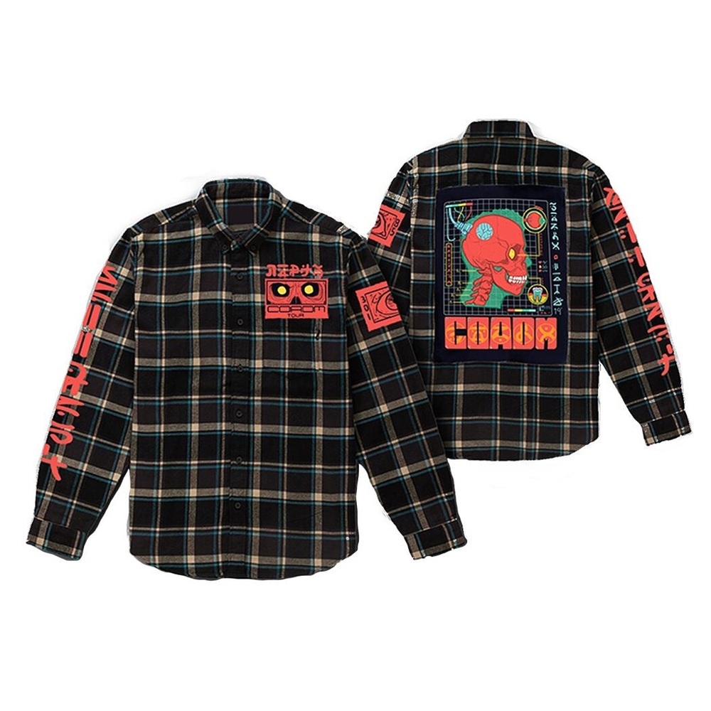 Logic COADM Tour 2019 Plaid Shirt Sz Small Bobby Boy Custom Wool Flannel Jacket